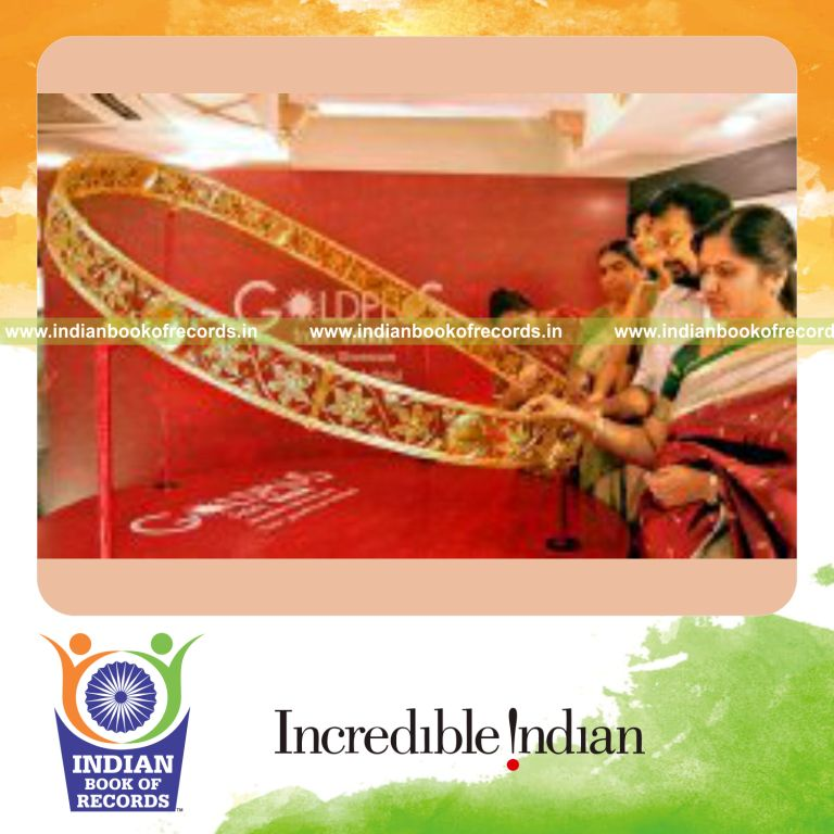large gold bangle displayed for record recognition in Indian Book of Records
