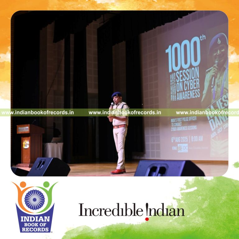 Individual conducting numerous cyber crime awareness sessions recognized by Indian Book of Records