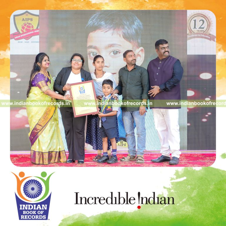 Young cyclist completing a 10 kilometer bicycle ride at high speed during a timed performance recognized by Indian Book of Records