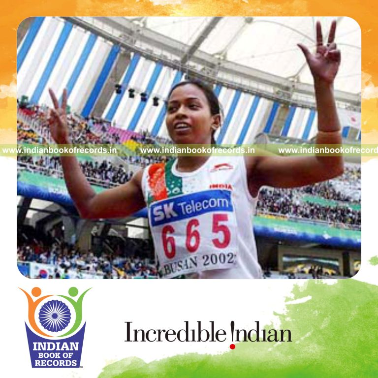 individual female performing fastest 200 metres sprint for record in Indian Book of Records