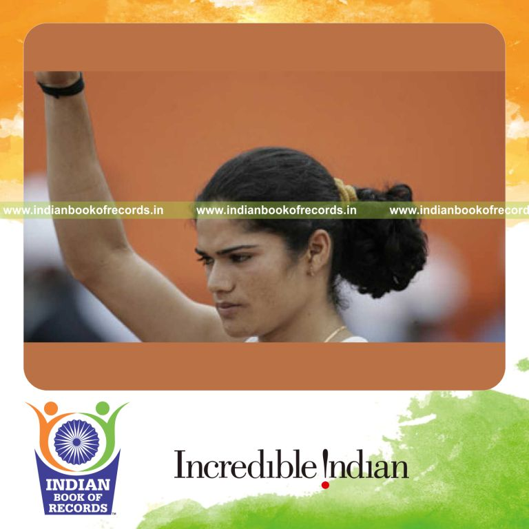 individual female performing fastest 400 metres indoor sprint for record in Indian Book of Records