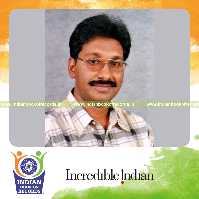 male artist completing 100 landscape paintings quickly for record in Indian Book of Records