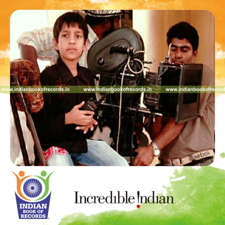 young male directing a film for record recognition in Indian Book of Records