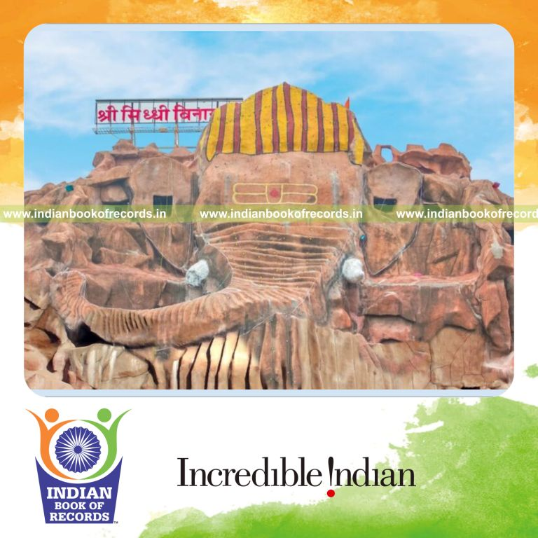 Massive temple structure designed in the shape of Lord Ganesha recognized by Indian Book of Records