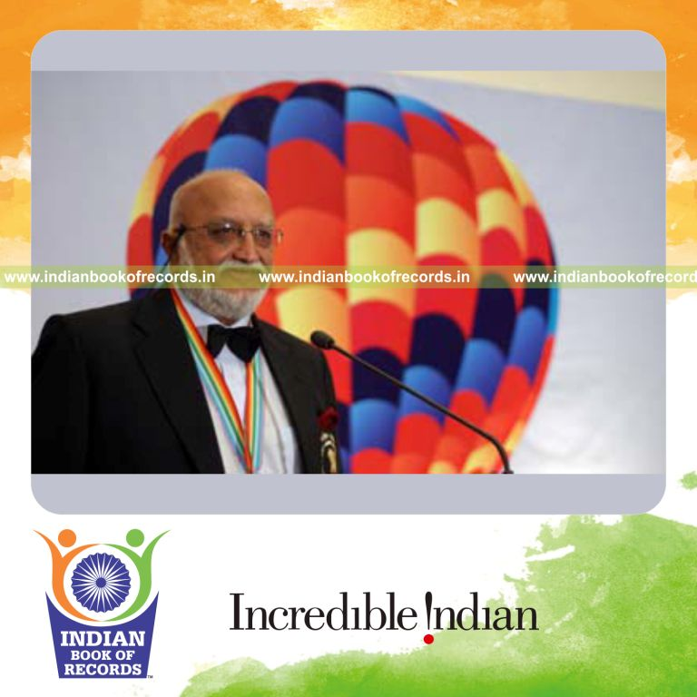 hot air balloon reaching highest altitude for record achievement in Indian Book of Records