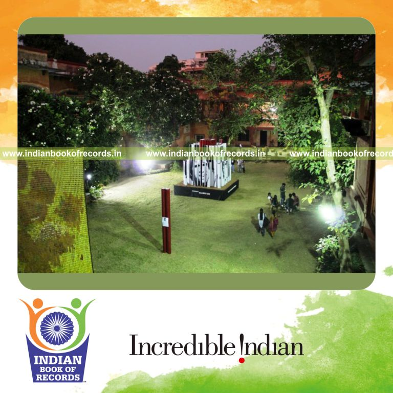 large 3d sculpture created on pvc pipe for record achievement in Indian Book of Records