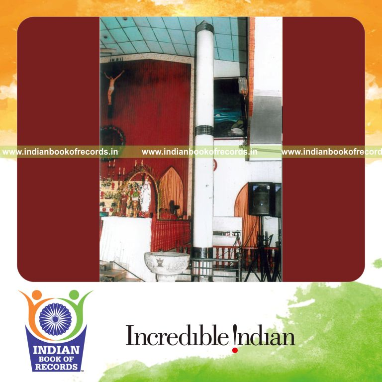 team creating a large candle for record achievement in Indian Book of Records
