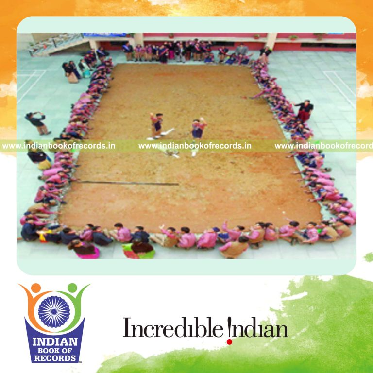 large handmade recycled paper displayed for record recognition in Indian Book of Records