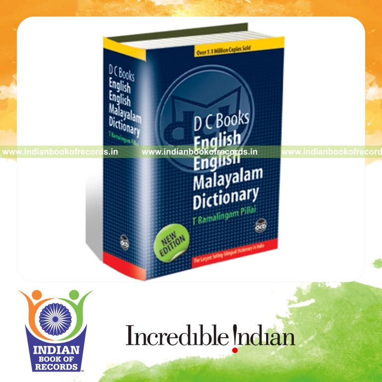 bilingual dictionary recognized for largest sales for Indian Book of Records