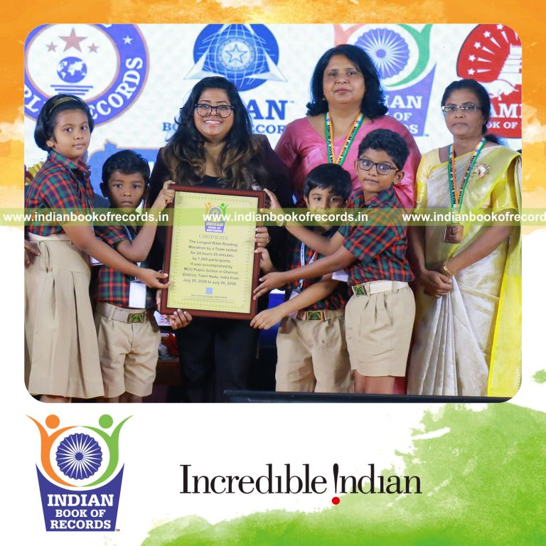 Longest Bible Reading Marathon by a Team- Indian Book of Records.