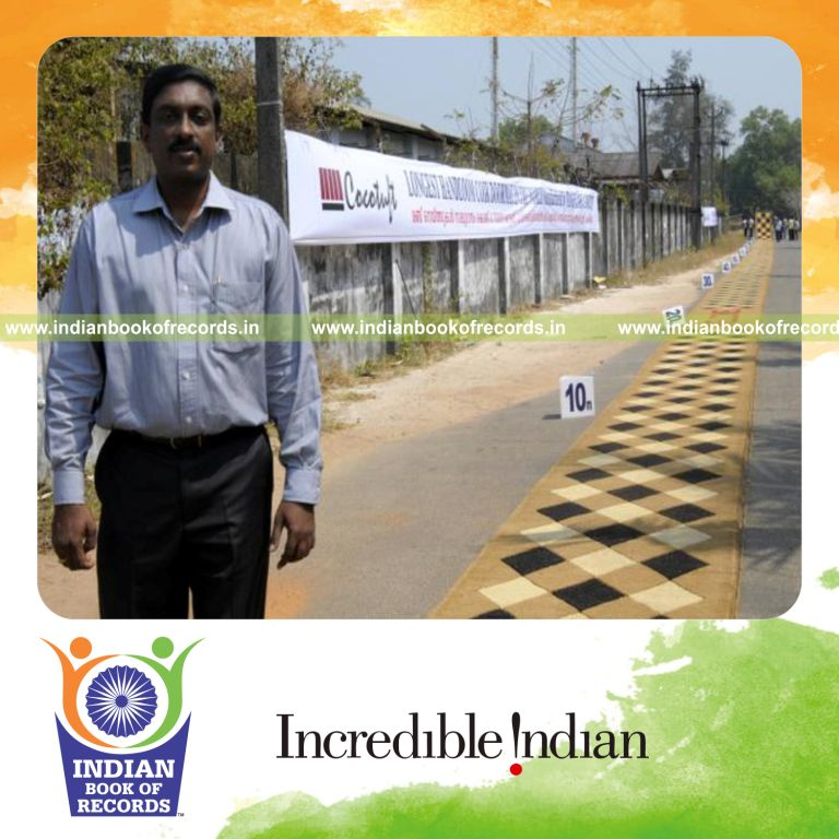 long doormat displayed for record recognition in Indian Book of Records