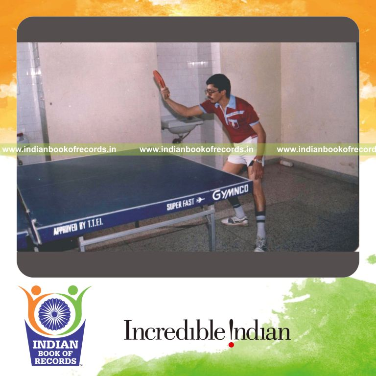 team playing extended table tennis rally continuously for Indian Book of Records