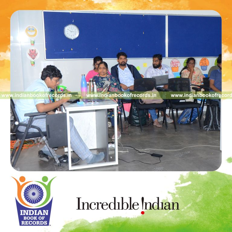 Individual delivering an extended mathematics lecture marathon session recognized by Indian Book of Records