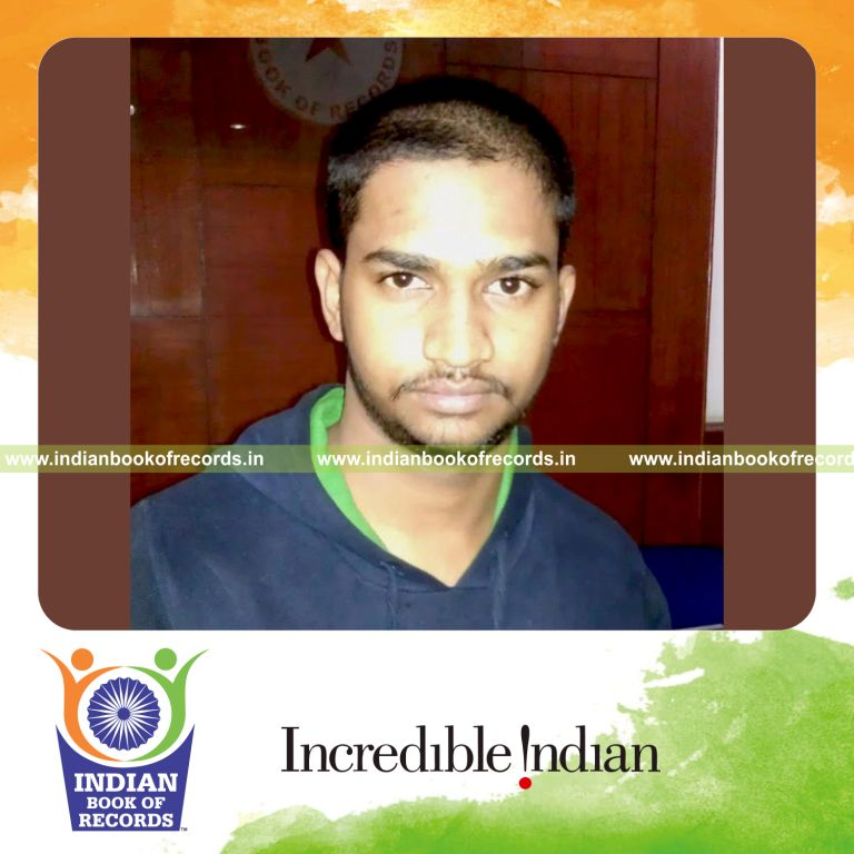 male individual smashing eggs rapidly within one minute for record in Indian Book of Records