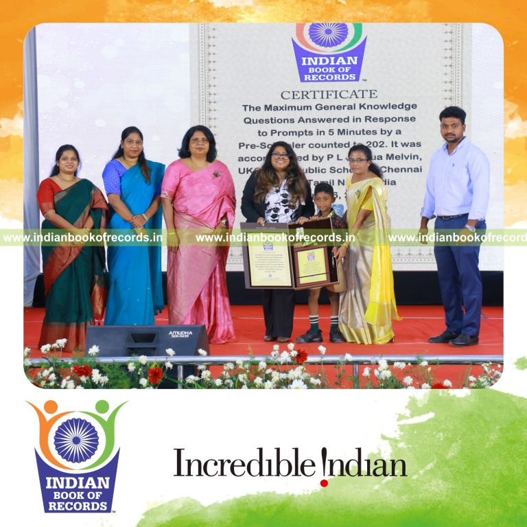 Maximum General Knowledge Questions Answered in Response to Prompts in 5 Minutes by a Pre-Schooler- Indian Book of Records.