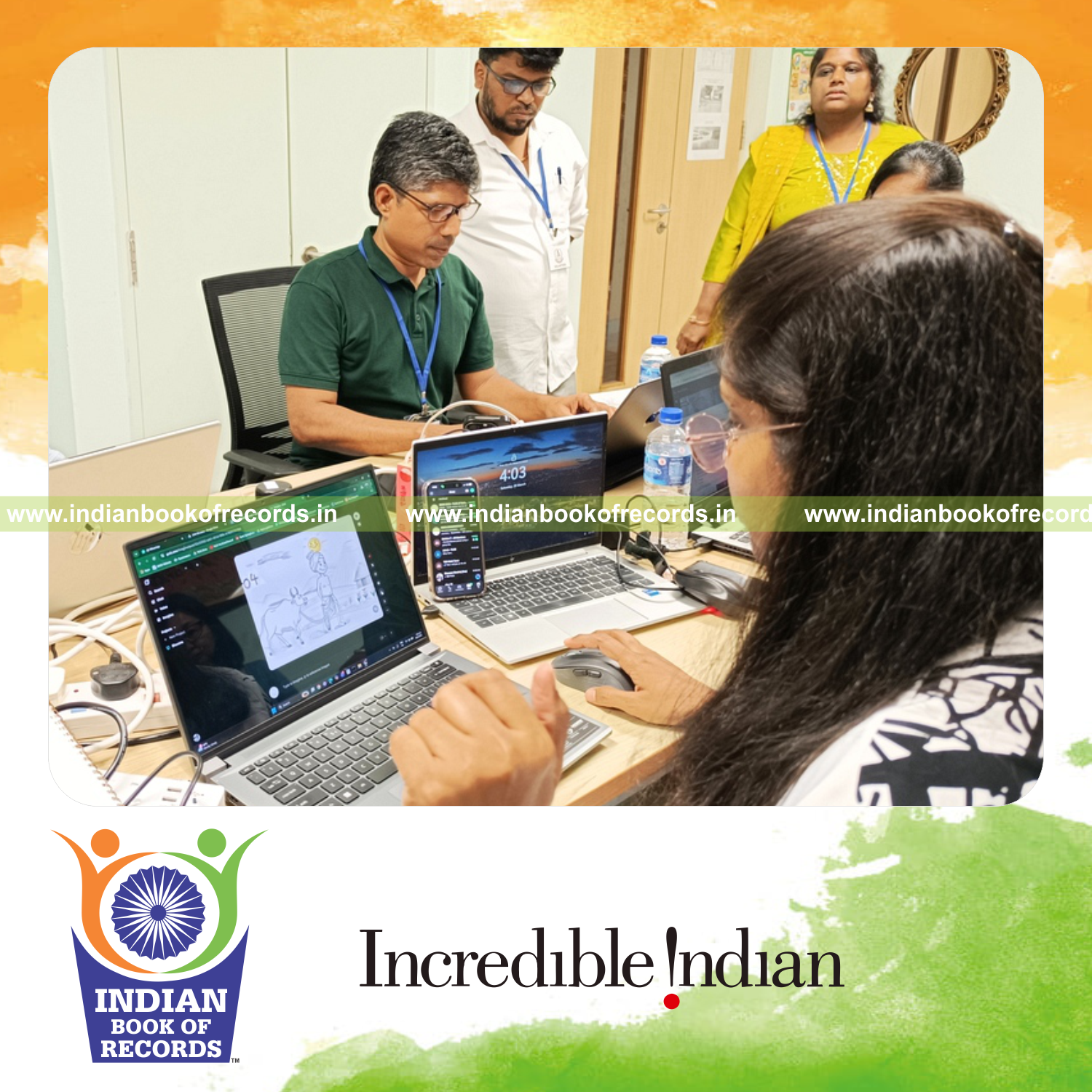 Maximum Live Drawings Converted to AI Videos at An Event- Indian Book of Records.