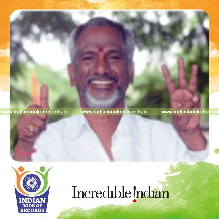 male artist creating medicinal paintings within 25 hours for Indian Book of Records