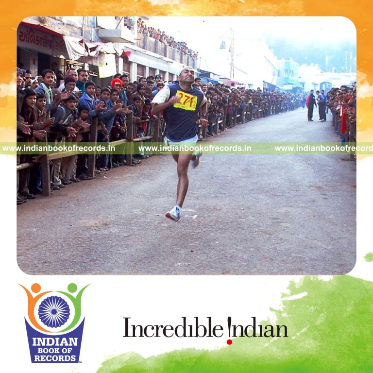 male individual climbing and descending maximum steps for record in Indian Book of Records
