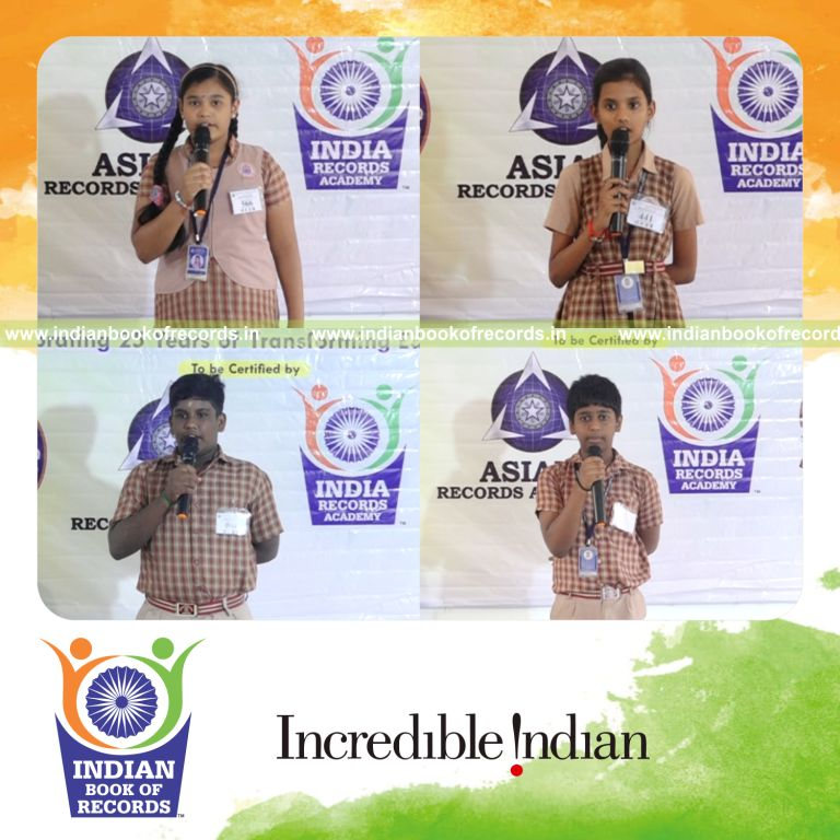 a continuous sequence of people explaining science concepts definitions and formulae one after another for twelve hours at a single location for an record in Indian Book of Records
