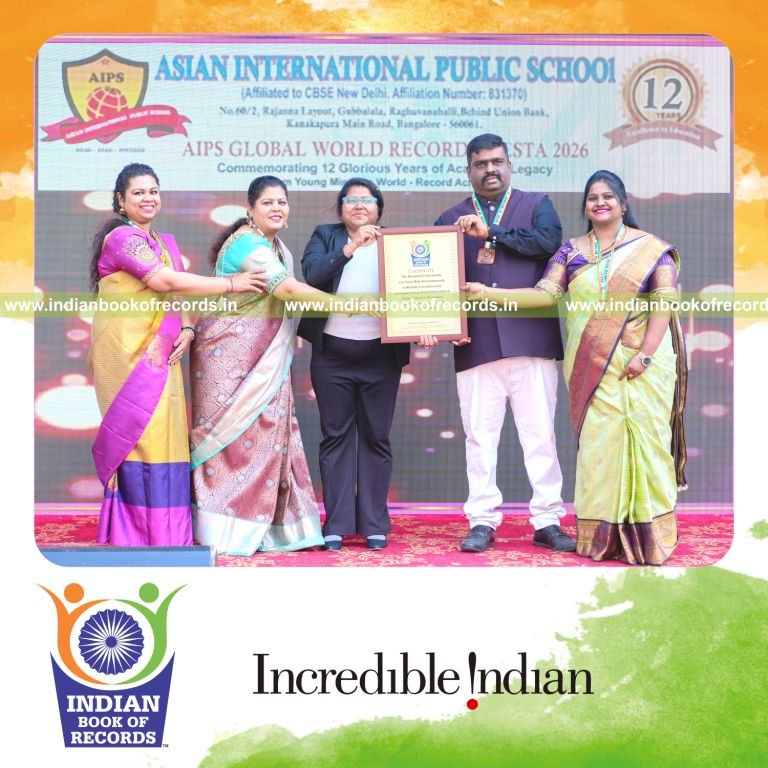 Participants performing coordinated flash mob dances across multiple locations within an hour recognized by Indian Book of Records