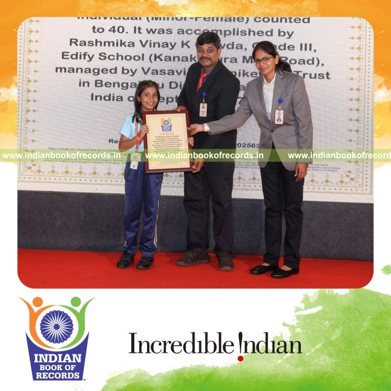 Young girl completing multiple pencil shading artworks within two hours recognized by Indian Book of Records