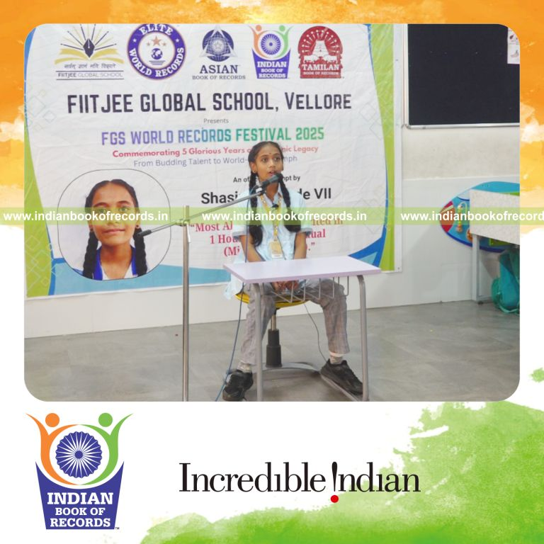 Individual reciting a large number of abbreviations within thirty minutes recognized by Indian Book of Records