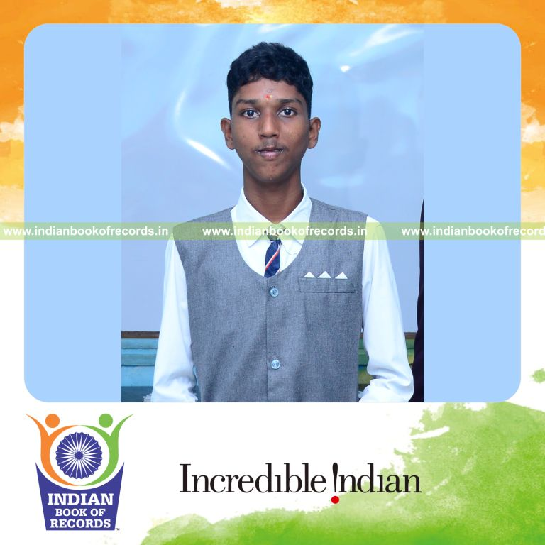 Individual focused on solving multiple picture puzzles within a limited time recognized by Indian Book of Records
