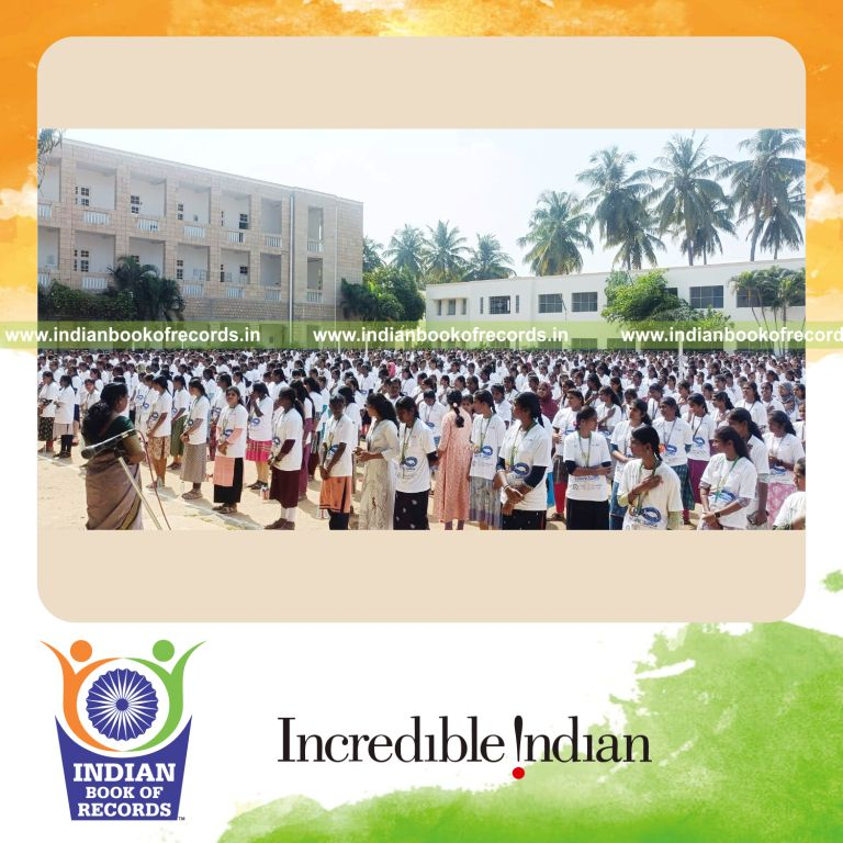 Large group of participants taking a suicide prevention and life protection pledge together at a single venue recognized by Indian Book of Records