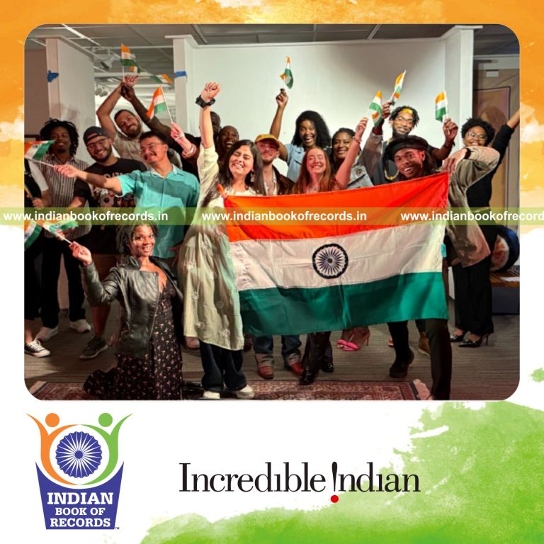 Young girl organizing an international open mic event recognized by Indian Book of Records